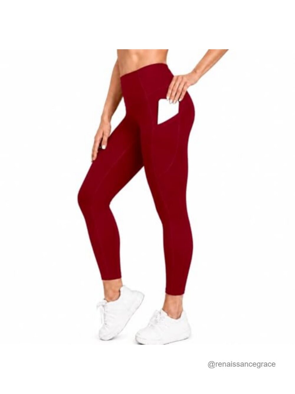 High Waist Seamless Capri Leggings with Pockets